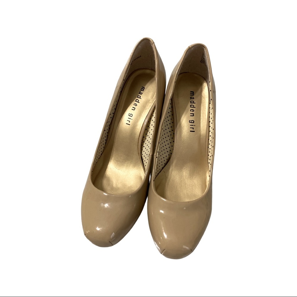New Madden Girl Nude Platform Heels